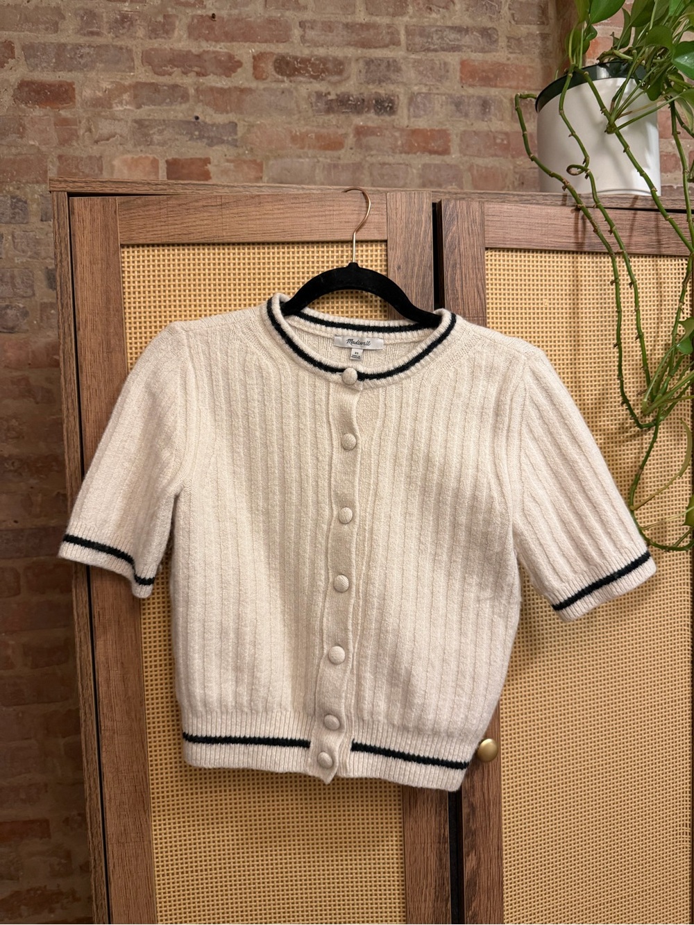 Madewell Cream Button-Up Sweater